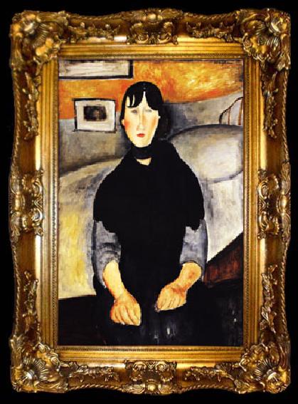 framed  Amedeo Modigliani Young Woman of the People, ta009-2